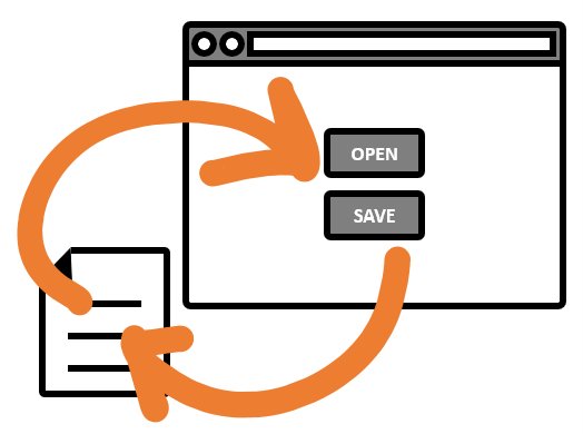 Illustration of the browser's full file system access
