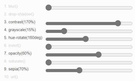thumbnail for the filter editor tool