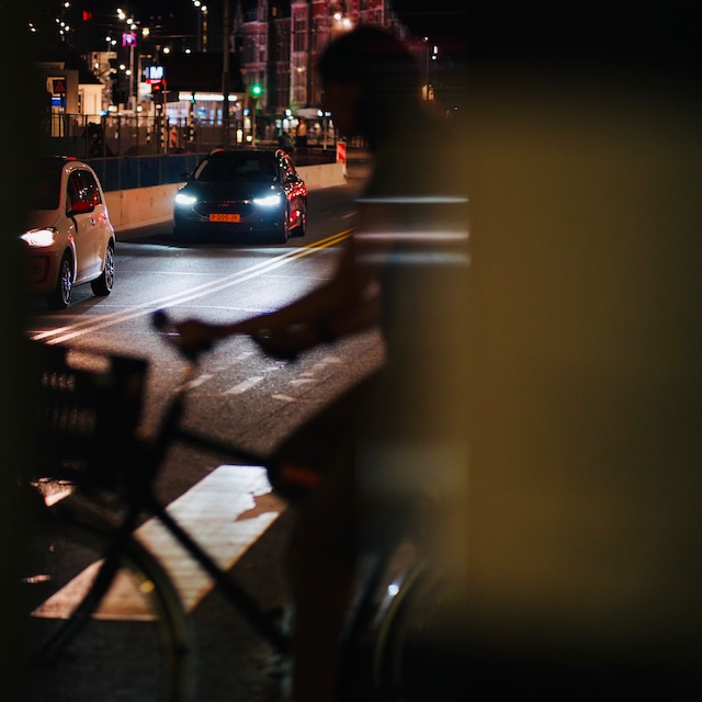 Passing by.