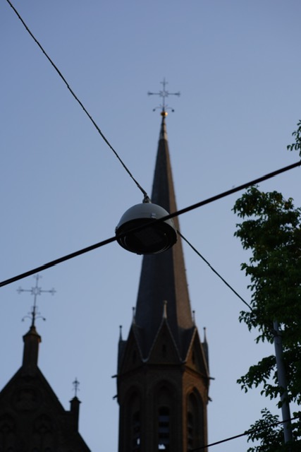 The church and the light.