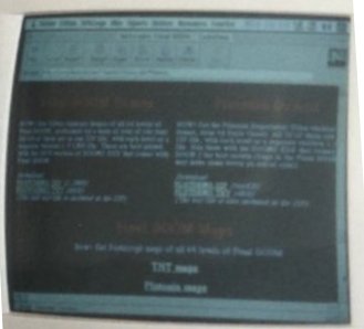 Computer screen with Netscape navigator, in 1996.